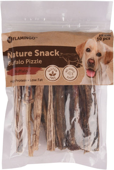 Flamingo Nature Snack Buffalo Pizzle Dog Treats - 10X15CM